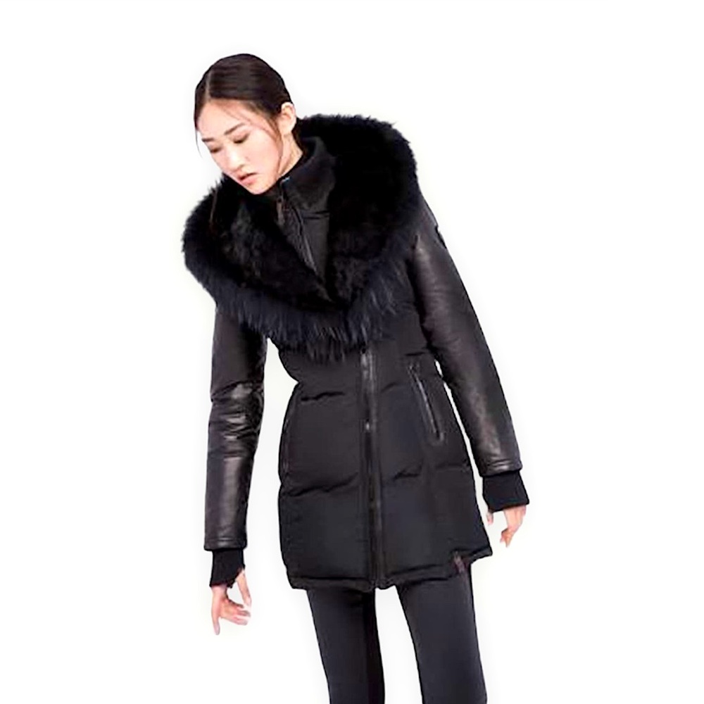 Rudsak Grace Puffer Coat with Leather Sleeves